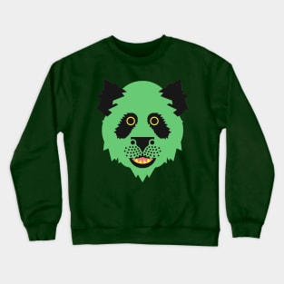 Panda Face Green Crewneck Sweatshirt